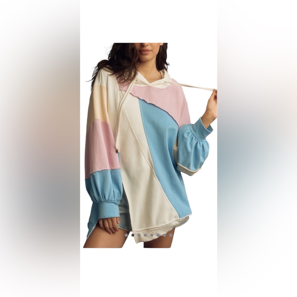 Pilcro patchwork, hooded sweatshirt new w/tags